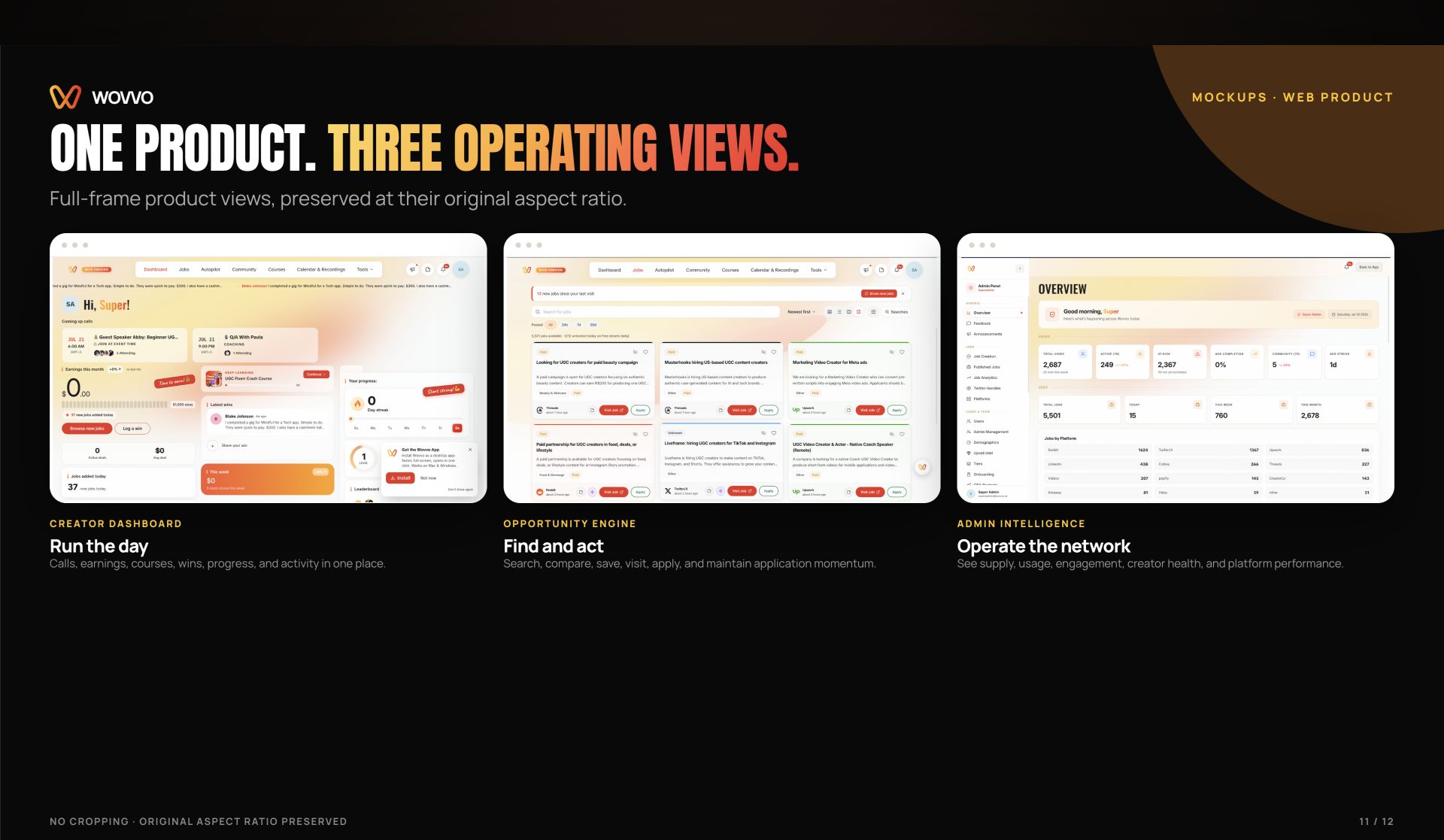 Wovvo product mockups slide